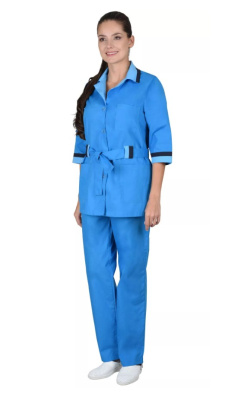 Костюм "СИРИУС-ФЛОРА" женский темно-голубой р104-108/170-176 Костюм "СИРИУС-ФЛОРА" женский темно-голубой р104-108/170-176