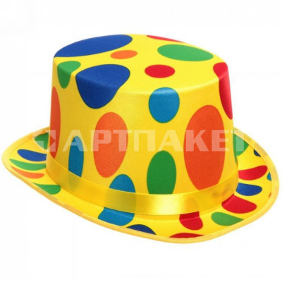 Шляпа карнавальная "Цилиндр пятнышко", мультицвет