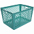 Корзина для хранения "Грация" бирюзовая 31,5х21,5х17,5см Корзина для хранения "Грация" бирюзовая 31,5х21,5х17,5см