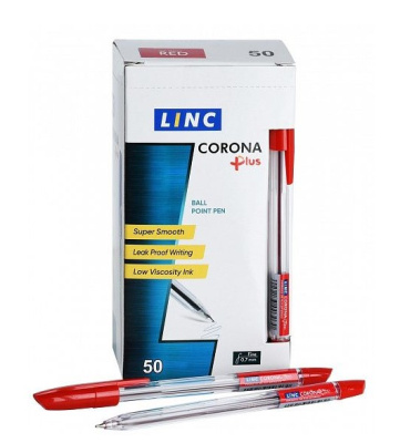 Ручка шариковая Linc Corona 0,7 мм красный