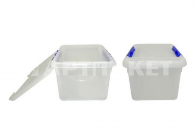 Контейнер для продуктов прямоуг. 8 л 30*23*16 см с синим зажимом MG