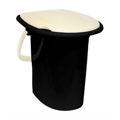 Ведро-туалет 16л белый ротанг М2459