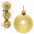 Набор шаров елочных пластик 3 шт, d 6 см, золотой, "Глянец" 183-861