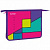 Папка д/тетрадей 1 отделение, А5 "Pink blocks" пластик, на молнии PPA51054
