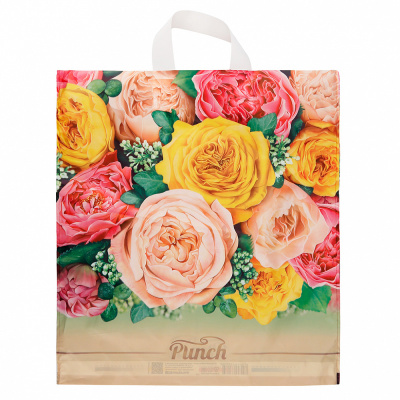 Пакет ПЭ, 38х42 см, 40 мкм, с петлевой ручкой, "Пунш"