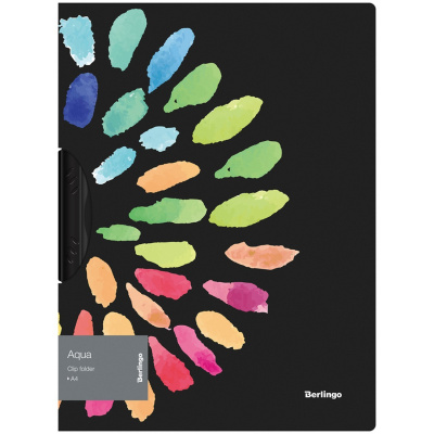 Папка с пластиковым клипом Berlingo "Aqua" А4, 450мкм, с рисунком FCl_A4011