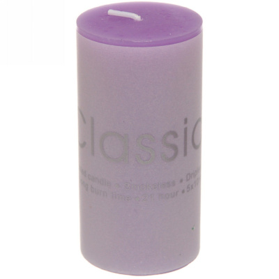 Свеча "Classic" 5*10см цвет лавандовый ZD-003