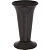 Ваза д/цветов под срезку пластик 21,7 см, d 12,9 см, черный М7552