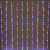 Гирлянда эл. д/улицы занавес 3х3 м, мультицвет, 300 LED "Хвост" 
