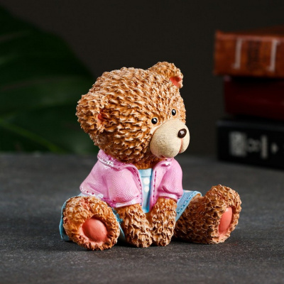 Копилка "Мишка Бэкки сидит" бежевый, 12х10х11см 9405748 Копилка "Мишка Бэкки сидит" бежевый, 12х10х11см 9405748