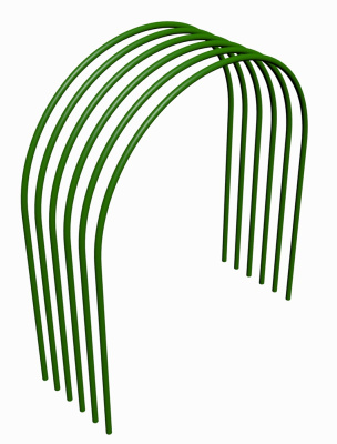 Дуги парниковые металл в ПВД, 6 шт, 10мм, длина дуги 2,0м