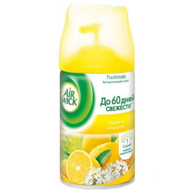Освежитель воздуха Аэрвик сменный блок лимон и женьшень Освежитель воздуха Аэрвик сменный блок лимон и женьшень