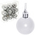 Набор шаров елочных пластик 9 шт, d 3 см, серебро, "Глянец" 183-824