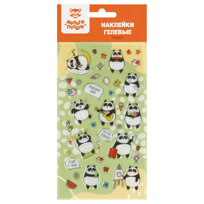 Наклейки гелевые "Панда", 22*10 см.