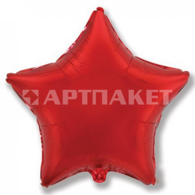 Шар фольгированный мини 9"/23см Звезда red 