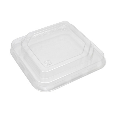 Крышка к контейнеру 125мл с креплением под вилку прозрачная