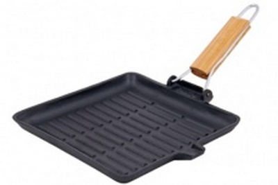 Сковорода 20см Гриль чугун съем.ручка  МС7205