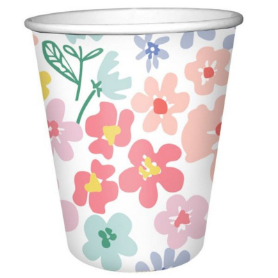 Стакан бум. 200 мл. праздничный /6 шт/ Цветочная Поляна 
