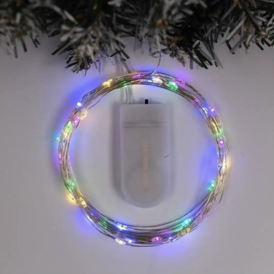 Гирлянда на батарейках 3 м, 30 LED "Роса", мультицвет