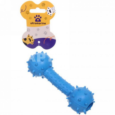 Игрушка для собаки "Bubble gum-Гантель" цвет голубой