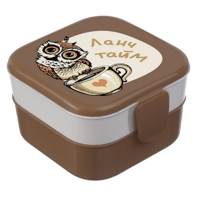 Контейнер для обеда (0,4+0,4л) Совы/Капкейк Контейнер для обеда (0,4+0,4л) Совы/Капкейк