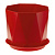 Кашпо д/цветов Призма 4,7л с поддоном красный Кашпо д/цветов Призма 4,7л с поддоном красный