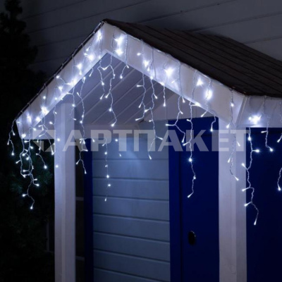 Гирлянда эл. д/улицы бахрома 3 м (60), белый, 160 LED, IP44, прозрачный провод 187276      