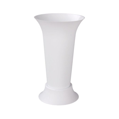 Ваза д/цветов под срезку пластик 31 см, d 18,5 см, белый М5350