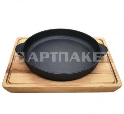 Сковорода порц 18см с 2руч на подставке TM MY REAL IRON COOK
