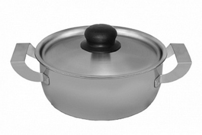 Кастрюля Дачная 1 л металлическая крышка ТМ АМЕТ