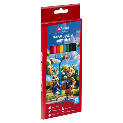 Набор карандашей цветных 12 цв. "School mood" CPtr_66420