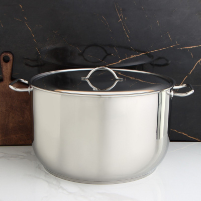 Кастрюля цельнотянутая 40л металлическая крышка АМЕТ