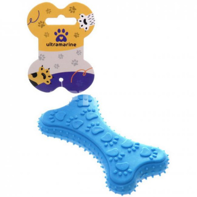Игрушка для собаки "Bubble gum-Кость" цвет голубой