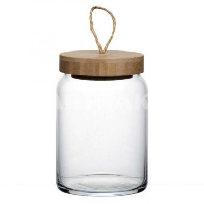 Емкость д/хранения с деревянной крышкой 0,886л 43583