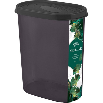 Банка д/сыпучих продуктов Neo Luxe 1,6 л дымчатый кварц