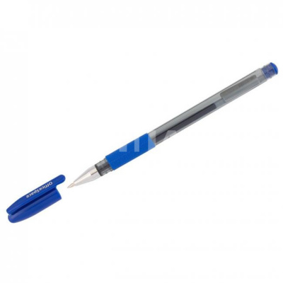 Ручка гелевая OfficeSpace "TC-Grip" синяя, 0,5мм, грип 260062
