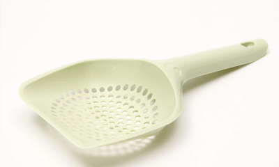 Совок для уборки туалета с мелкой сеткой, зеленый 