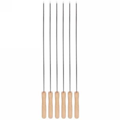 Набор шампуров 6 шт с деревянными ручками 41*3мм 862-214