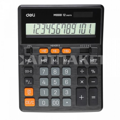 Калькулятор DELI EM888 12 разр.черный
