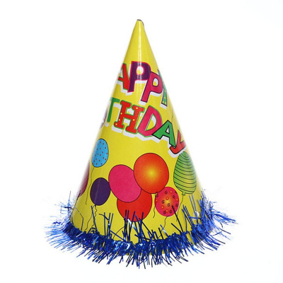 Колпак праздничный "Party" 20см, с мишурой 770-376