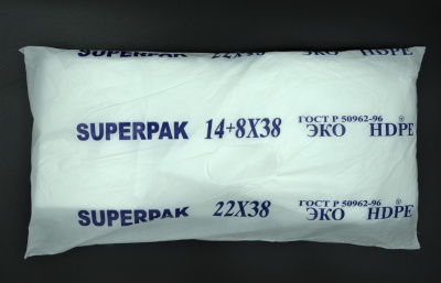 Пакет фасовочный ПНД, 14+8х38 см, 7 мкм, 570 шт, донный шов