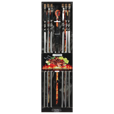 Шампур набор 6шт +нож хоз. 1331763