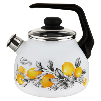 Чайник 3,0л эмал со свистком Citron ТМ Appetite