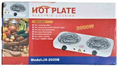 Плита электрическая  2-х конфор. тэн спираль JX-2020В
