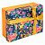 Коробка картон прямоугольная 17*13*7см Цветы на синем+бант