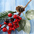 Декор "Зимнее очарование" шишка ягоды хвоя 17 см 5046934