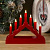 Фигура пластик"Горка рождественская красная", 7 свечей LED 435727