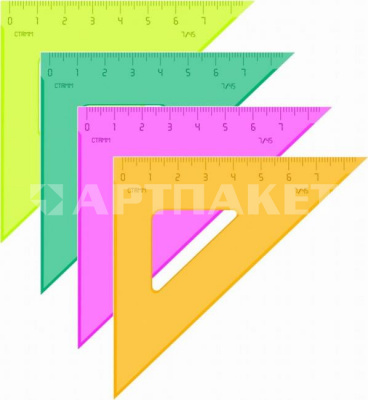 Треугольник 45°, 7см "Neon", ассорти ТК22