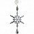 Металлическая подвеска "Новогодняя снежинка" 10,7х10 см