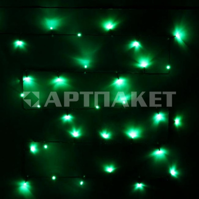 Гирлянда эл. нить 9,5 м, зеленый, 100 LED 129-033